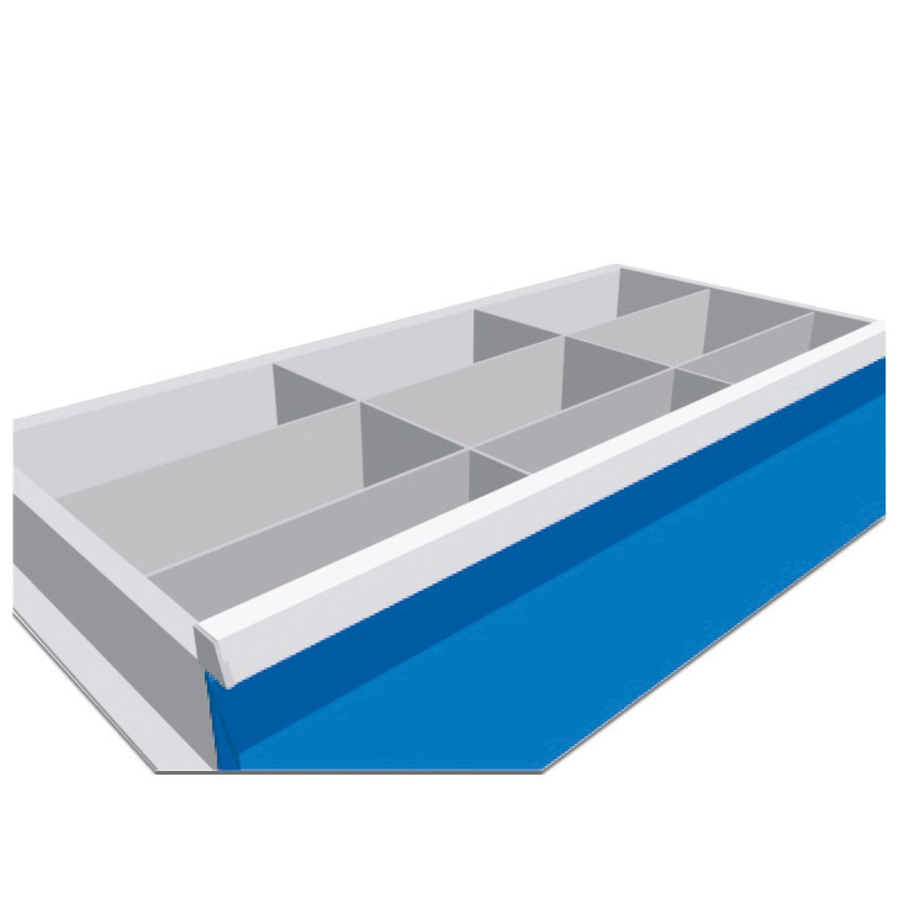 Immagine del prodotto: Bedrunka+Hirth Divisorio in metallo per carrello da officina Maxmobile, 2 guide centrali, per altezza frontale 200 mm