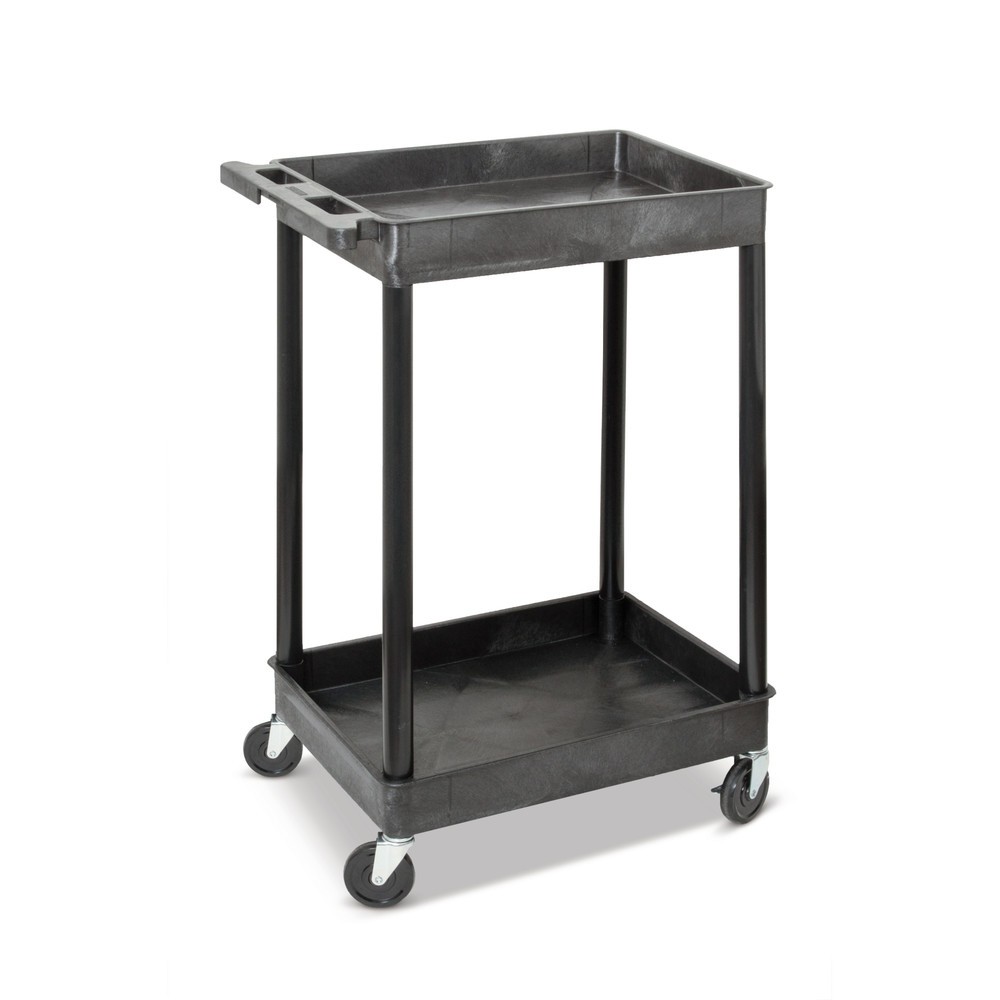 Immagine del prodotto: Carrello di trasporto in materiale plastico HEMMDAL, con vaschette, 2 piani, nero