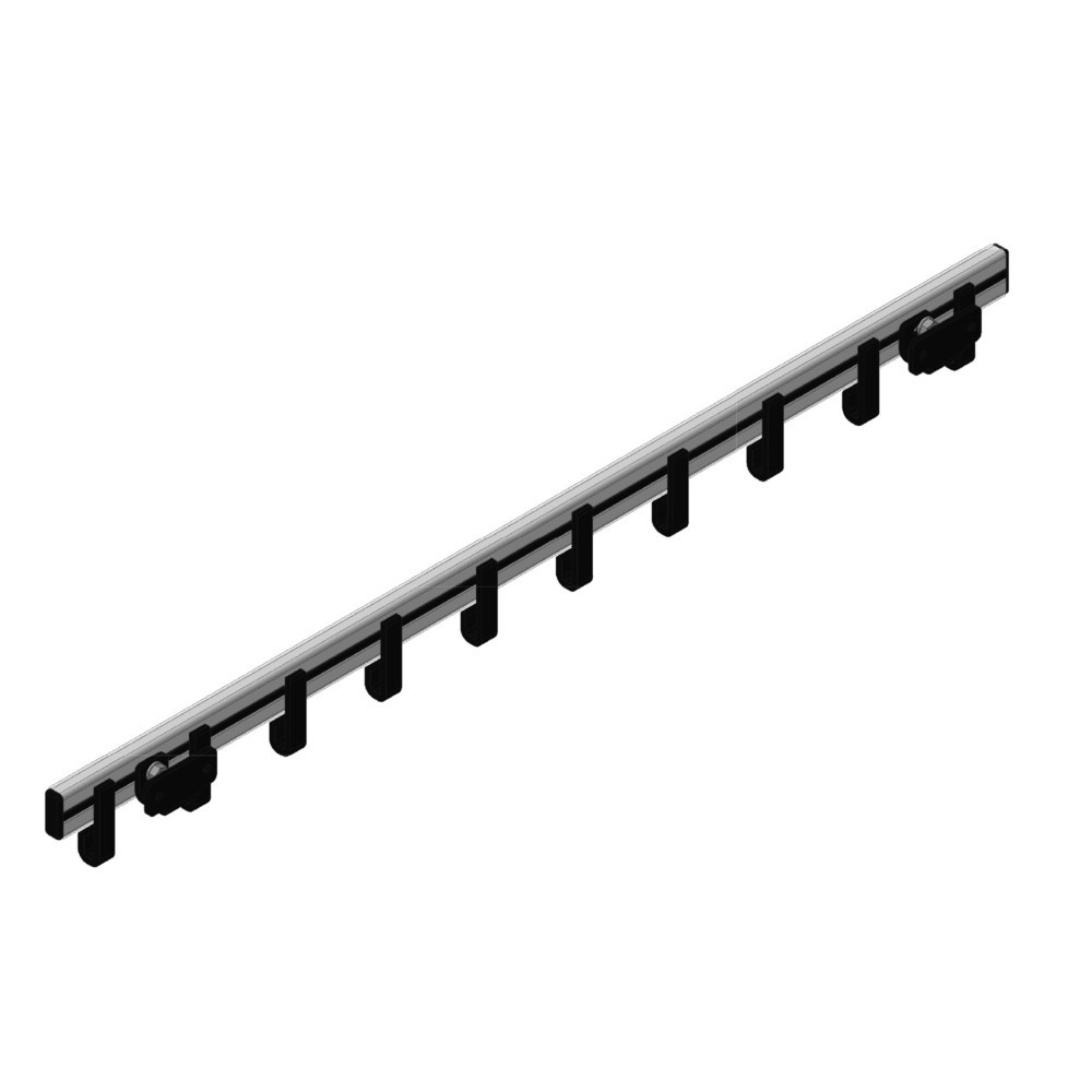 Immagine del prodotto n. 5: Guardaroba da parete, da avvitare, 10 ganci, grigio, nero