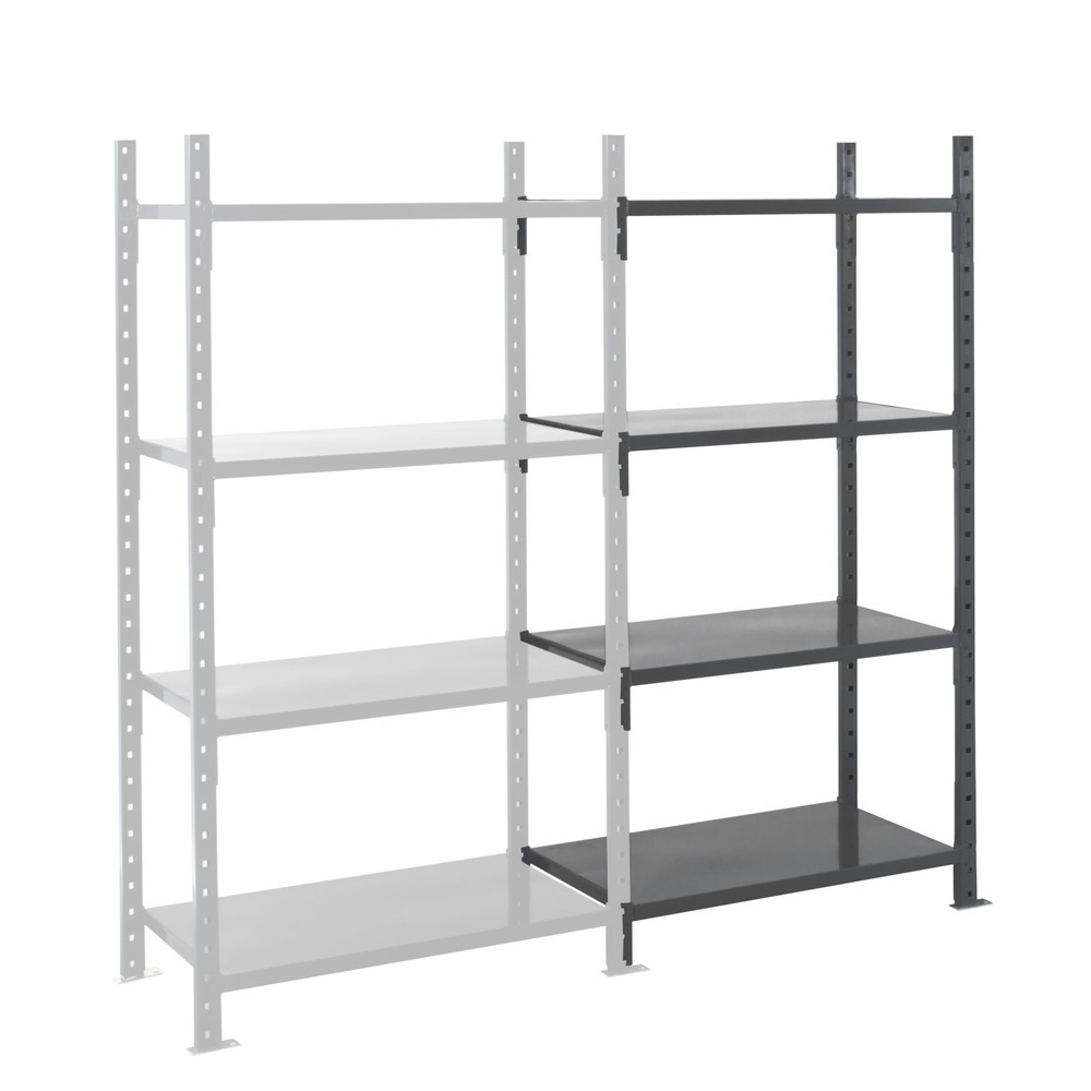 Immagine del prodotto: ManOrga Scaffalatura a ripiani, campata aggiuntiva, con pianetti in acciaio, portata per piano 460 kg, HxLxP 2.000 x 1.260 x 600 mm