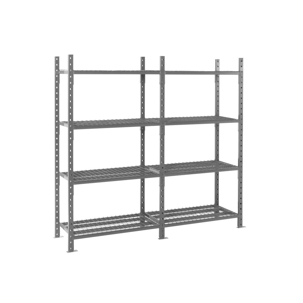 Immagine del prodotto n. 6: Scaffalatura a ripiani ManOrga blu grafite con fondi in lamiera d'acciaio, portata per piano di 460 kg, AxLxP 2.000 x 1.300 x 610 mm