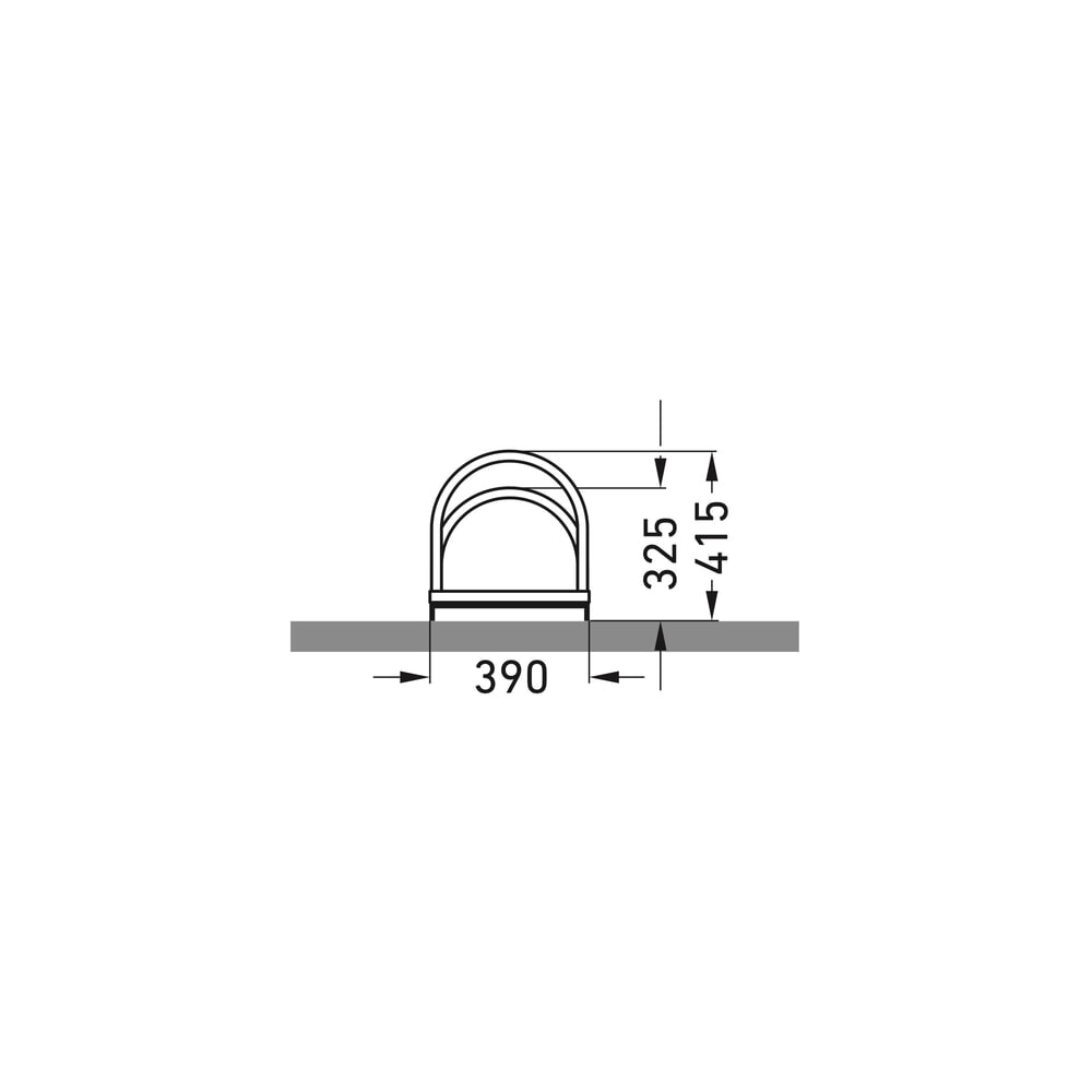 Immagine del prodotto n. 6: Portabiciclette ad arco, con caricamento su 2 lati, 12 posti, zincato