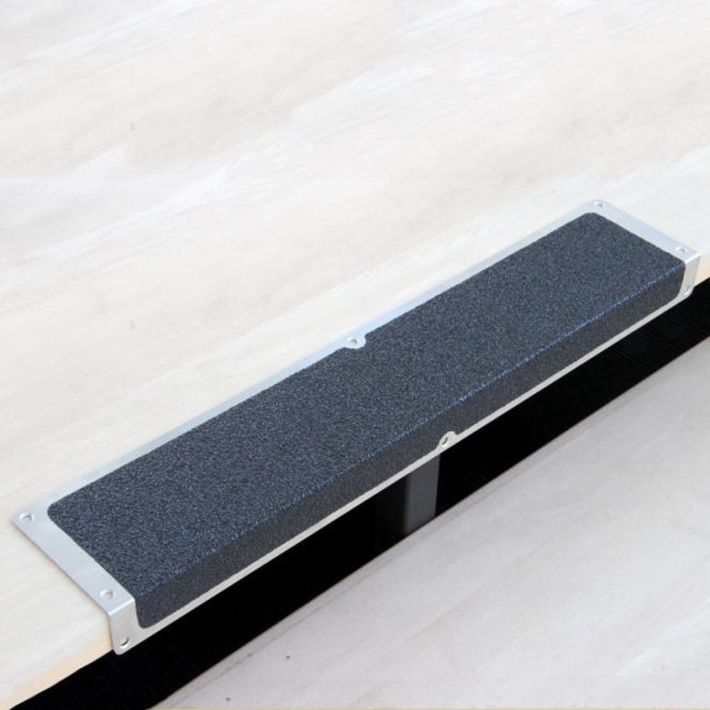 Immagine del prodotto: Profilo di protezione bordi antiscivolo in alluminio, nero, LxL 635 x 120 mm, extra forte